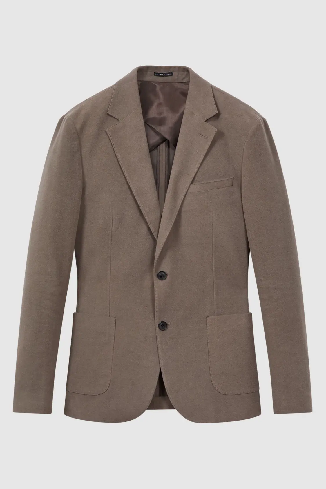 Slim Fit Single Breasted Moleskin Blazer